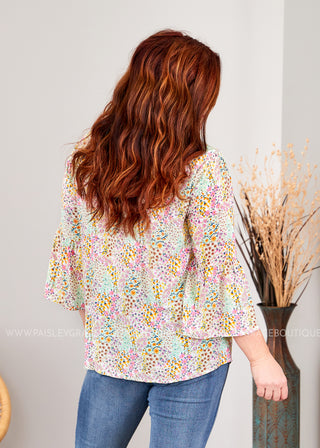 CeCe Embroidered Top  - FINAL SALE