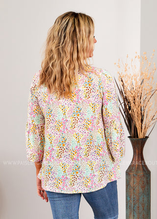 CeCe Embroidered Top  - FINAL SALE