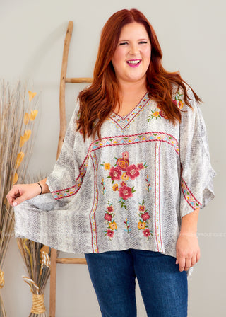 Smooth Talker Embroidered Top - FINAL SALE