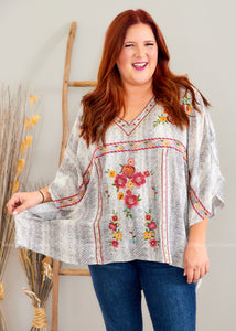 Smooth Talker Embroidered Top - FINAL SALE