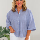 Every Now and Then Top - Blue* FINAL SALE *