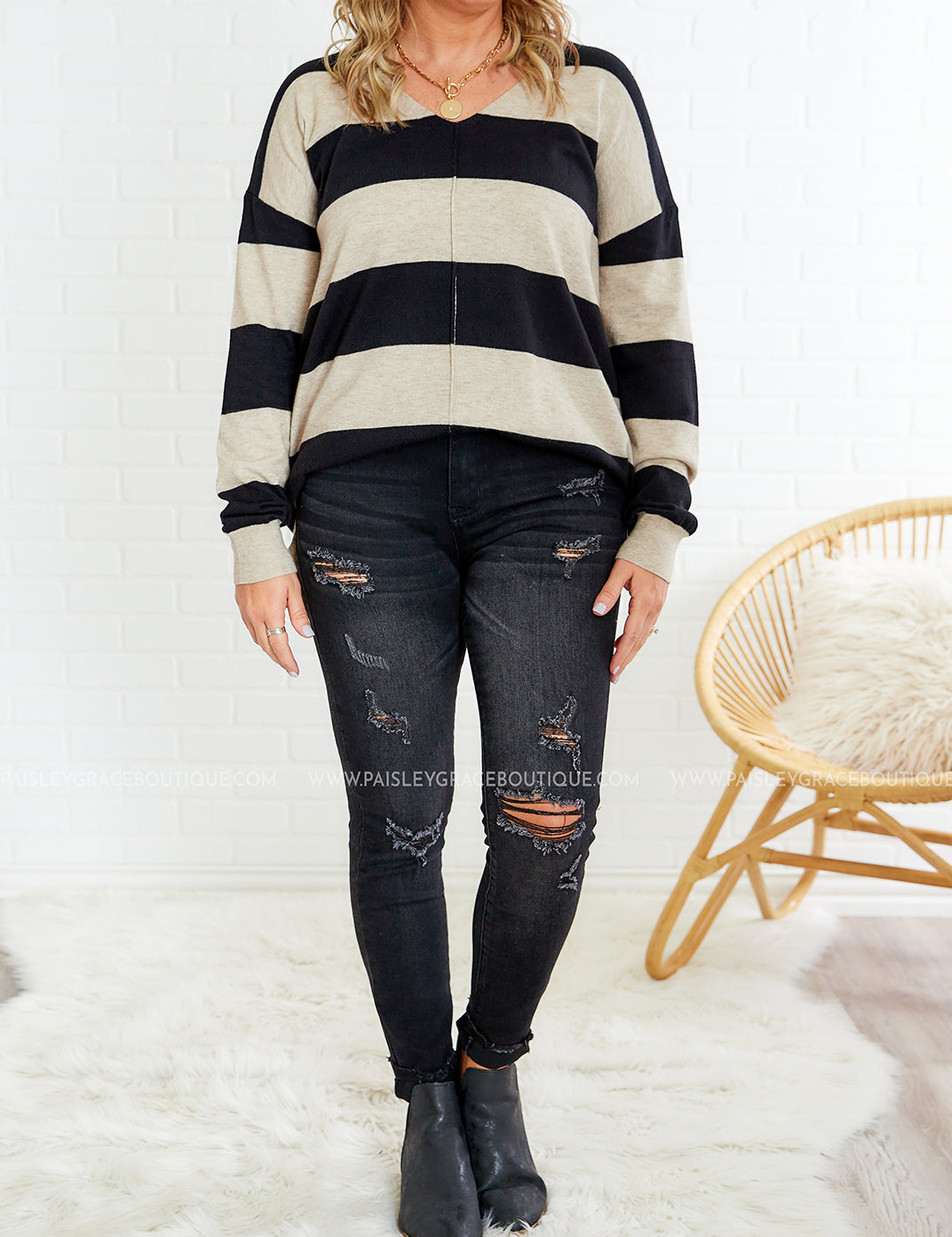 Irene Distressed Black Jeans* LAST ONES FINAL SALE *
