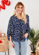 Load image into Gallery viewer, Jolie Top- NAVY  - FINAL SALE
