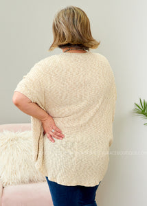 Missing Piece Top - OATMEAL  - FINAL SALE