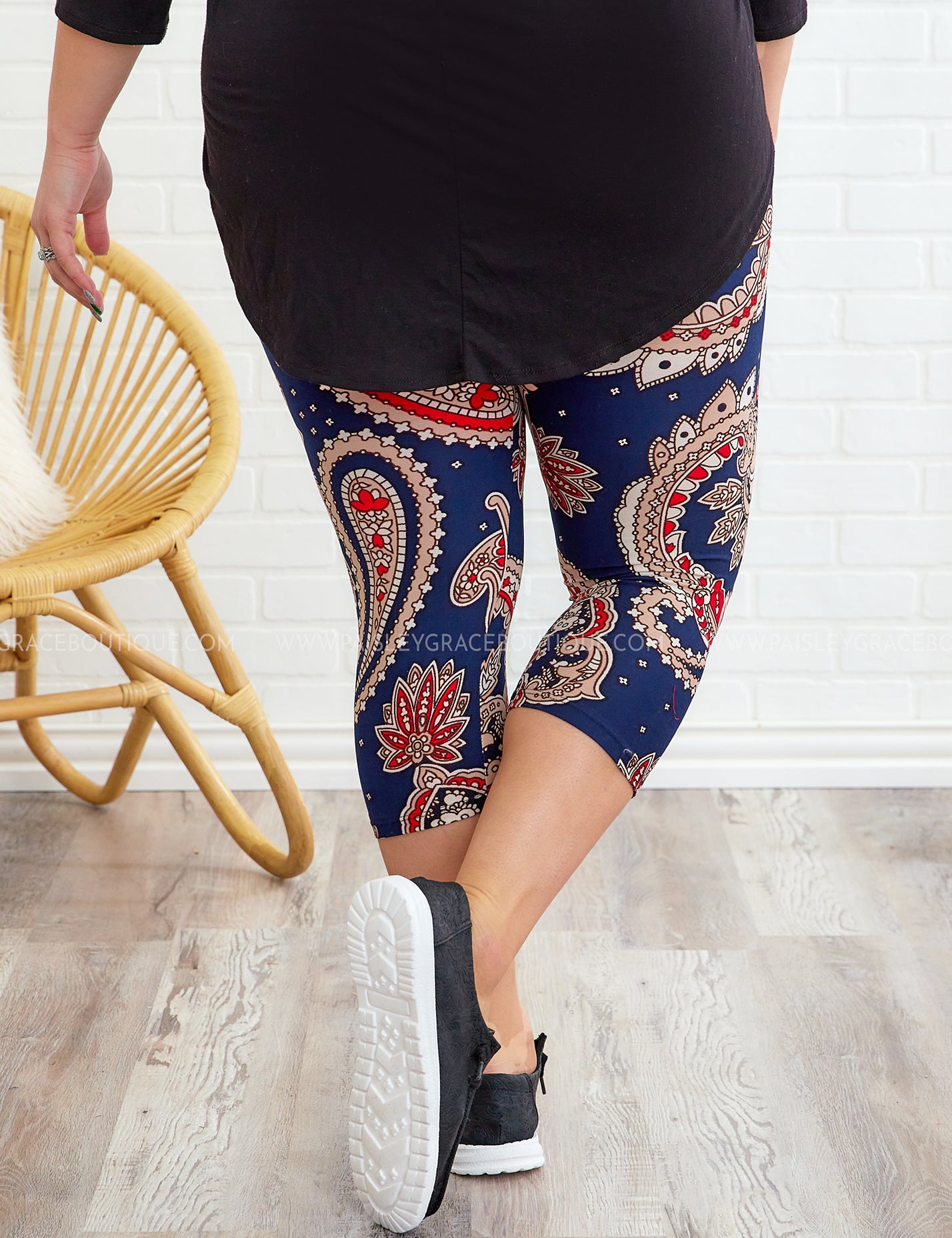 Paisley Glamour Legging - (PLUS) - LAST ONES FINAL SALE