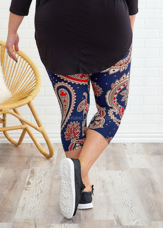 Paisley Glamour Legging - (PLUS) - FINAL SALE - FINAL SALE