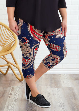 Paisley Glamour Legging - (PLUS) - FINAL SALE - FINAL SALE