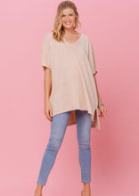 Load image into Gallery viewer, Oatmeal Knit V-Neck Top - FINAL SALE CLEARANCE
