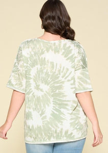 Sage Tie Dye Top - FINAL SALE CLEARANCE