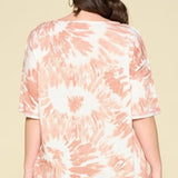 Coral Tie Dye Top - LAST ONES FINAL SALE