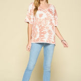 Coral Tie Dye Top - LAST ONES FINAL SALE