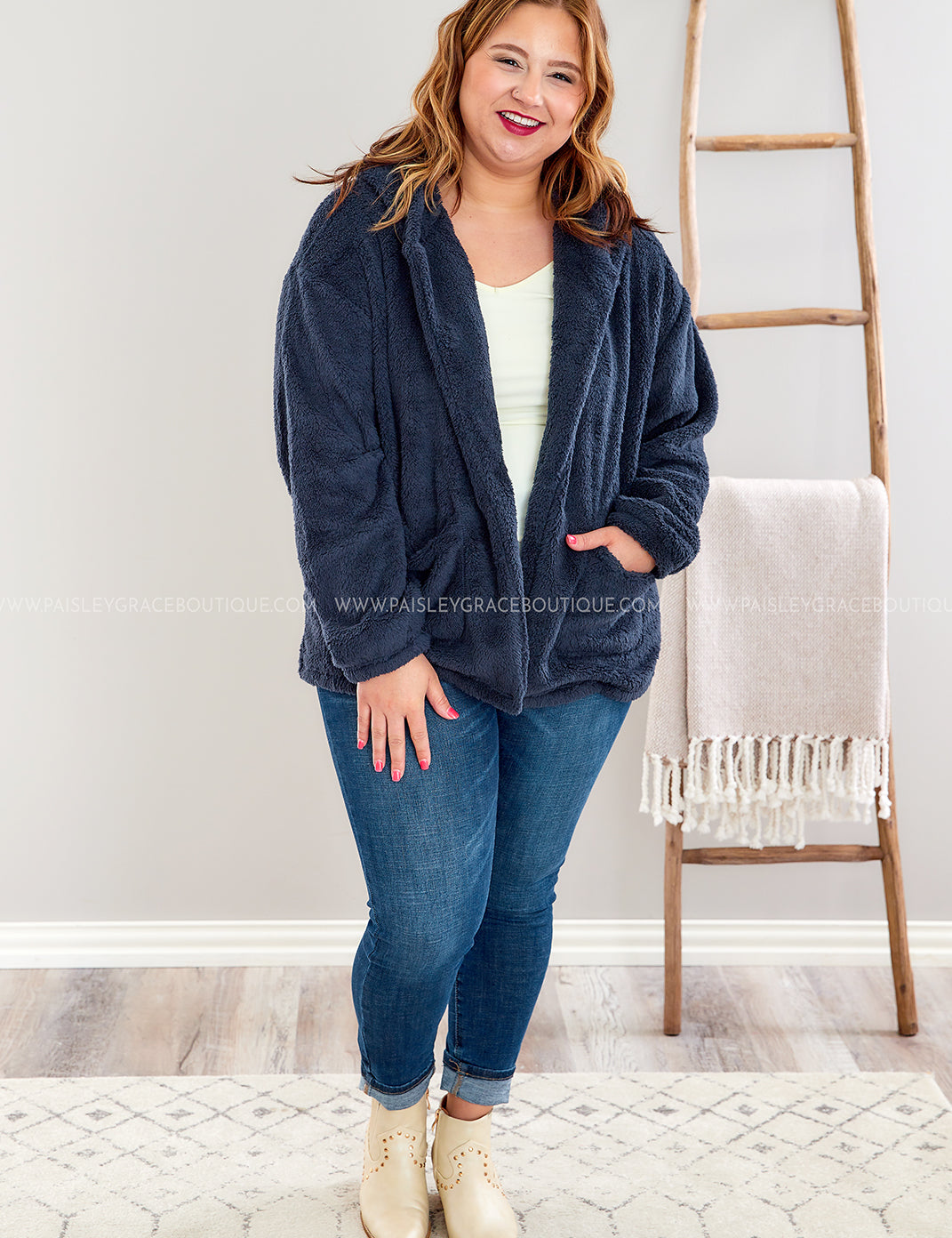 Call Me Cozy Jacket/Cardi - Navy* LAST ONES FINAL SALE *