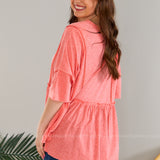 Fiona Top - Coral* LAST ONES FINAL SALE *