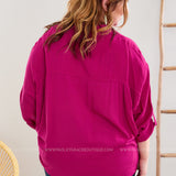 Cause No Drama Top - Magenta - LAST ONES FINAL SALE