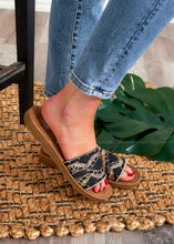 Load image into Gallery viewer, Pinwheel Sandal by Corkys - BLACK  - FINAL SALE CLEARANCE
