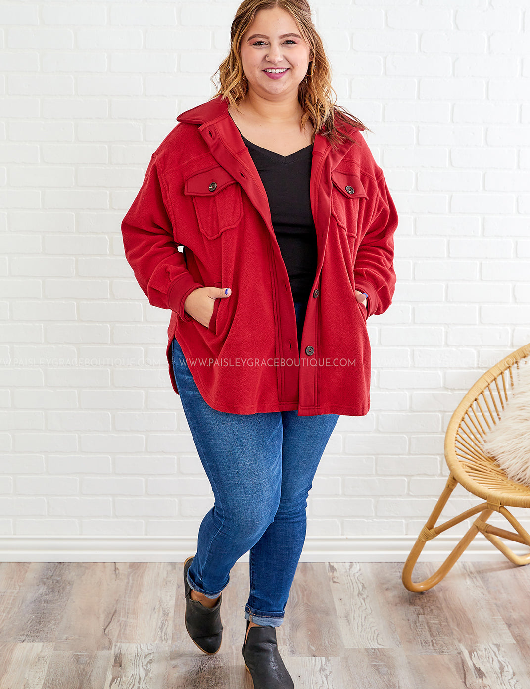 Vivianne Fleece Shacket - 2 Colors - FINAL SALE