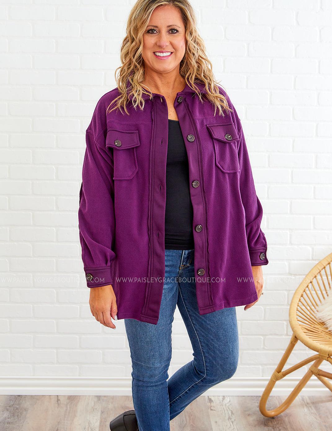 Vivianne Fleece Shacket - 2 Colors - FINAL SALE