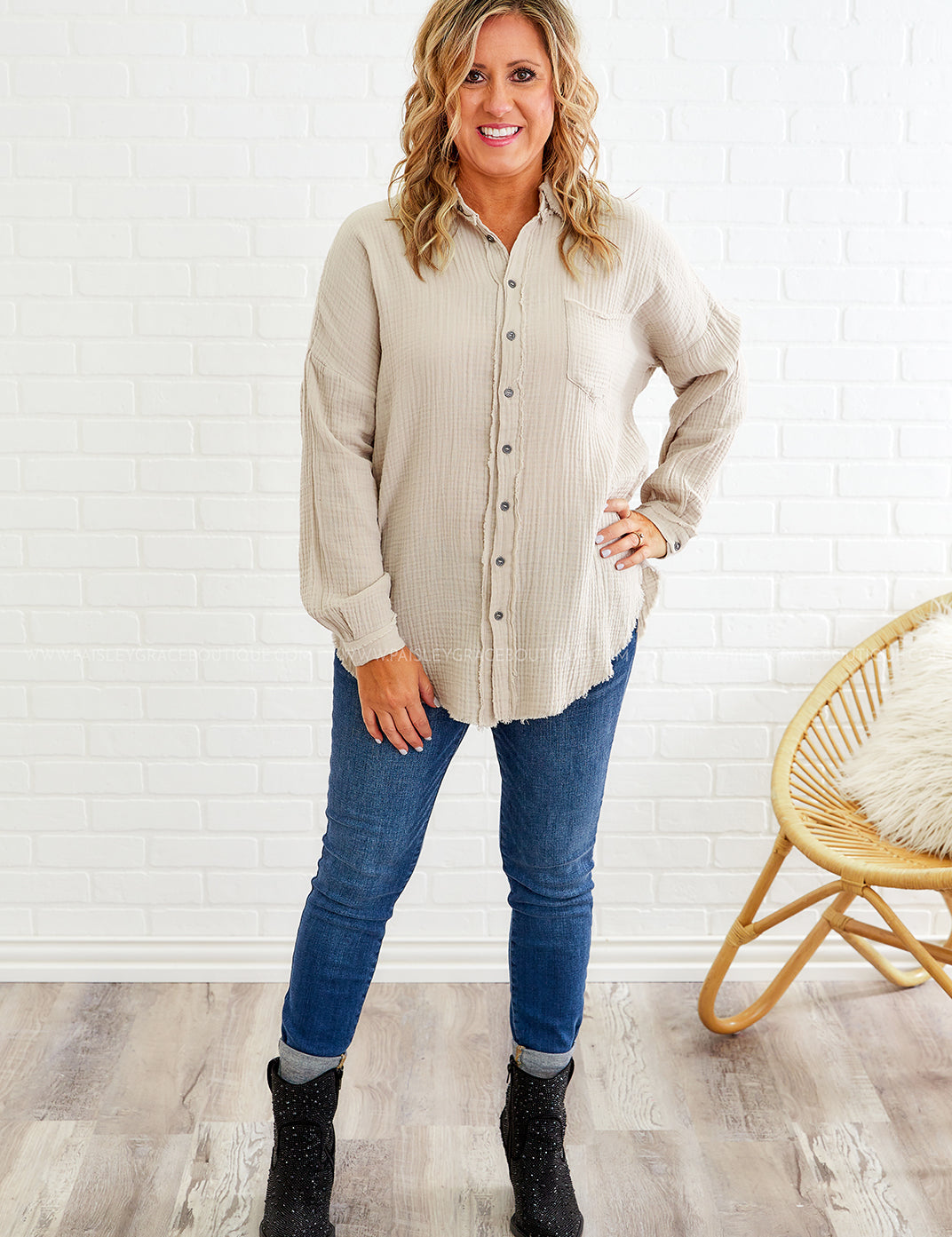 Hannah Shacket Top- 5 Colors - LAST ONES FINAL SALE