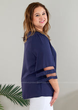 Load image into Gallery viewer, Amelia Top - Navy - FINAL SALE
