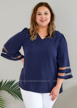 Load image into Gallery viewer, Amelia Top - Navy - FINAL SALE
