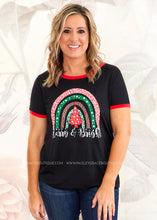 Load image into Gallery viewer, Merry &amp; Bright Rainbow Tee - FINAL SALE CLEARANCE
