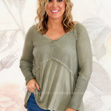 Ella Mae Top - Olive* FINAL SALE *