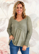 Load image into Gallery viewer, Ella Mae Top - Olive - FINAL SALE CLEARANCE
