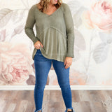 Ella Mae Top - Olive* FINAL SALE *