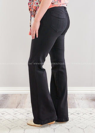 Everlie Black Flare Jeans by Risen - LAST ONE FINAL SALE