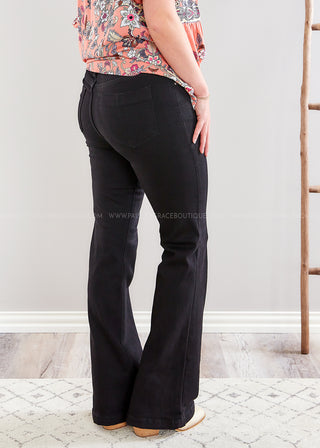 Everlie Black Flare Jeans by Risen - LAST ONE FINAL SALE