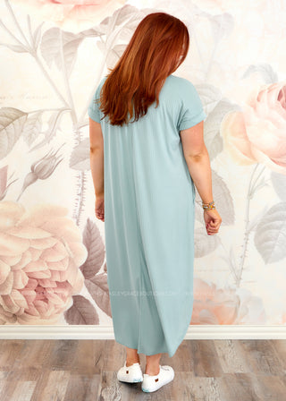 Riley Midi Dress - Light Sage - FINAL SALE