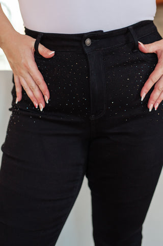 Reese Rhinestone Slim Fit Jeans by Judy Blue