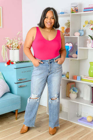 Rose 90's Straight Jeans by Judy Blue - LT Wash