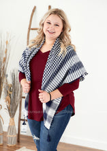 Load image into Gallery viewer, Scarf By Mud Pie - Blue Check - FINAL SALE
