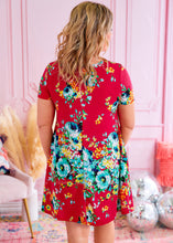 Load image into Gallery viewer, Wildflower Spirit Dress - Cranberry - FINAL SALE
