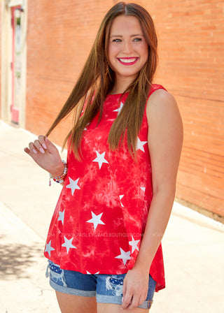 Ready For Fireworks Tank - Red - LAST ONE FINAL SALE