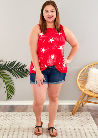 Ready For Fireworks Tank - Red - LAST ONE FINAL SALE