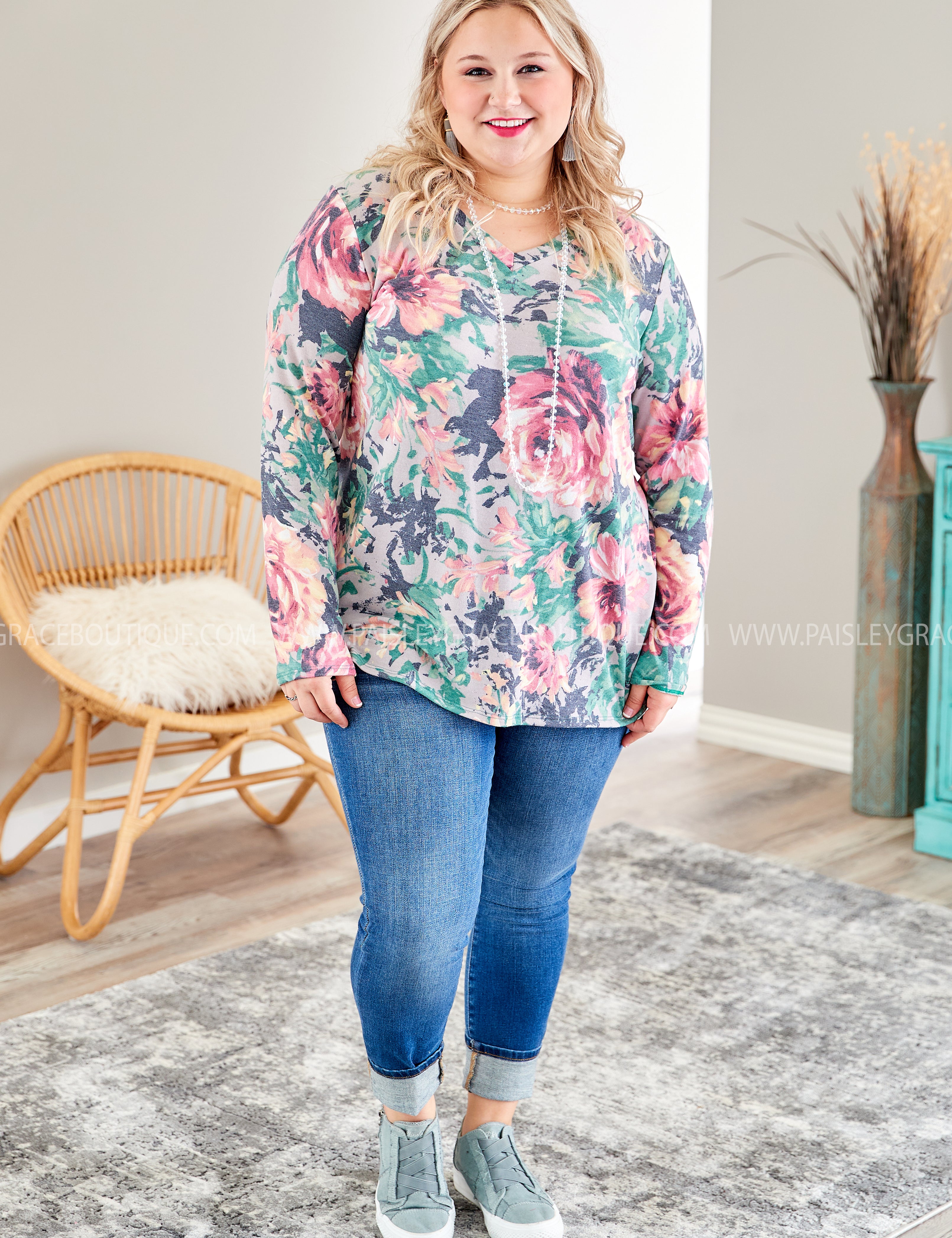 You Had me at Floral Top* LAST ONES FINAL SALE *