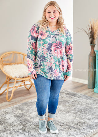 You Had me at Floral Top  - FINAL SALE