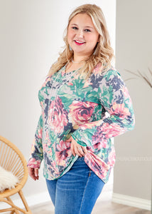 You Had me at Floral Top  - FINAL SALE