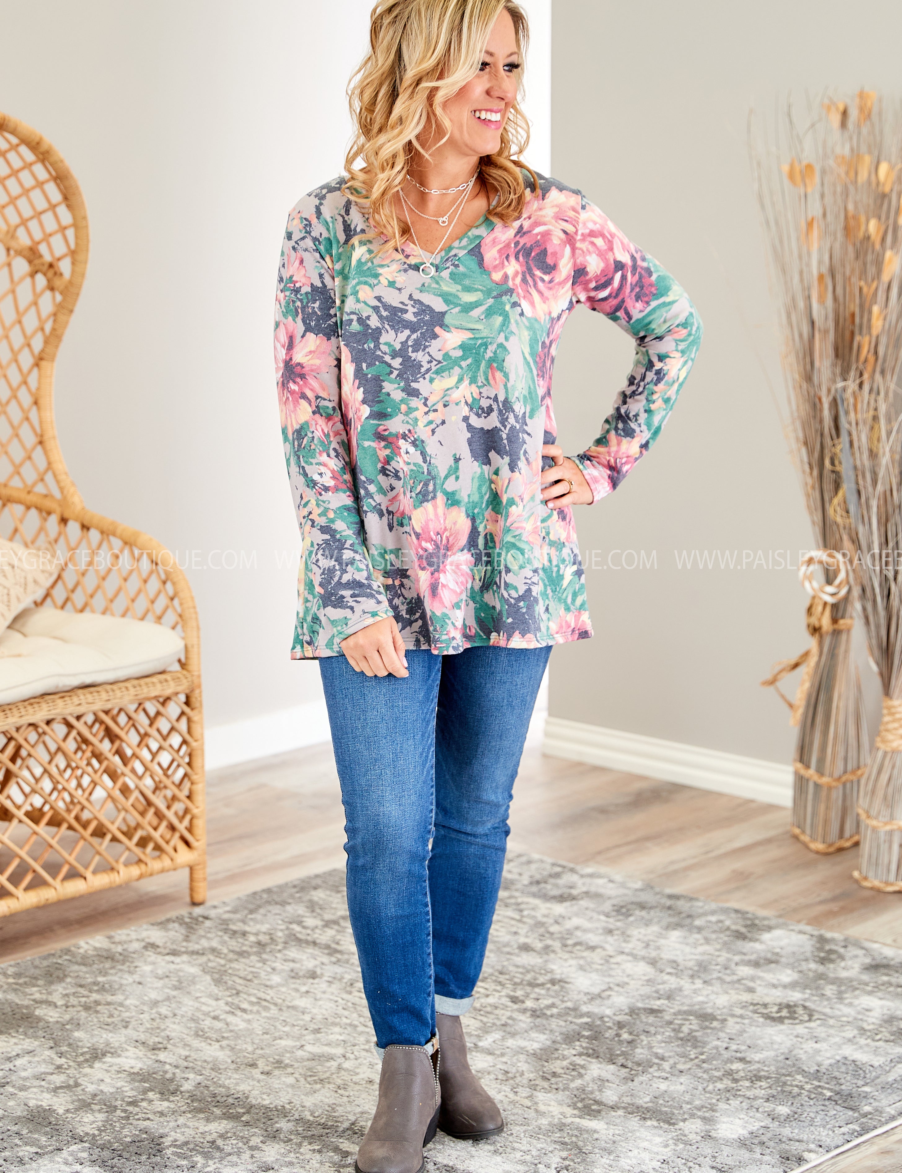 You Had me at Floral Top* LAST ONES FINAL SALE *