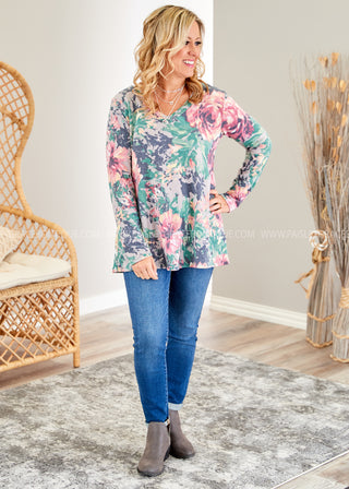 You Had me at Floral Top  - FINAL SALE