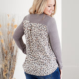 Wild Over You Top- TAUPE- LAST ONES FINAL SALE