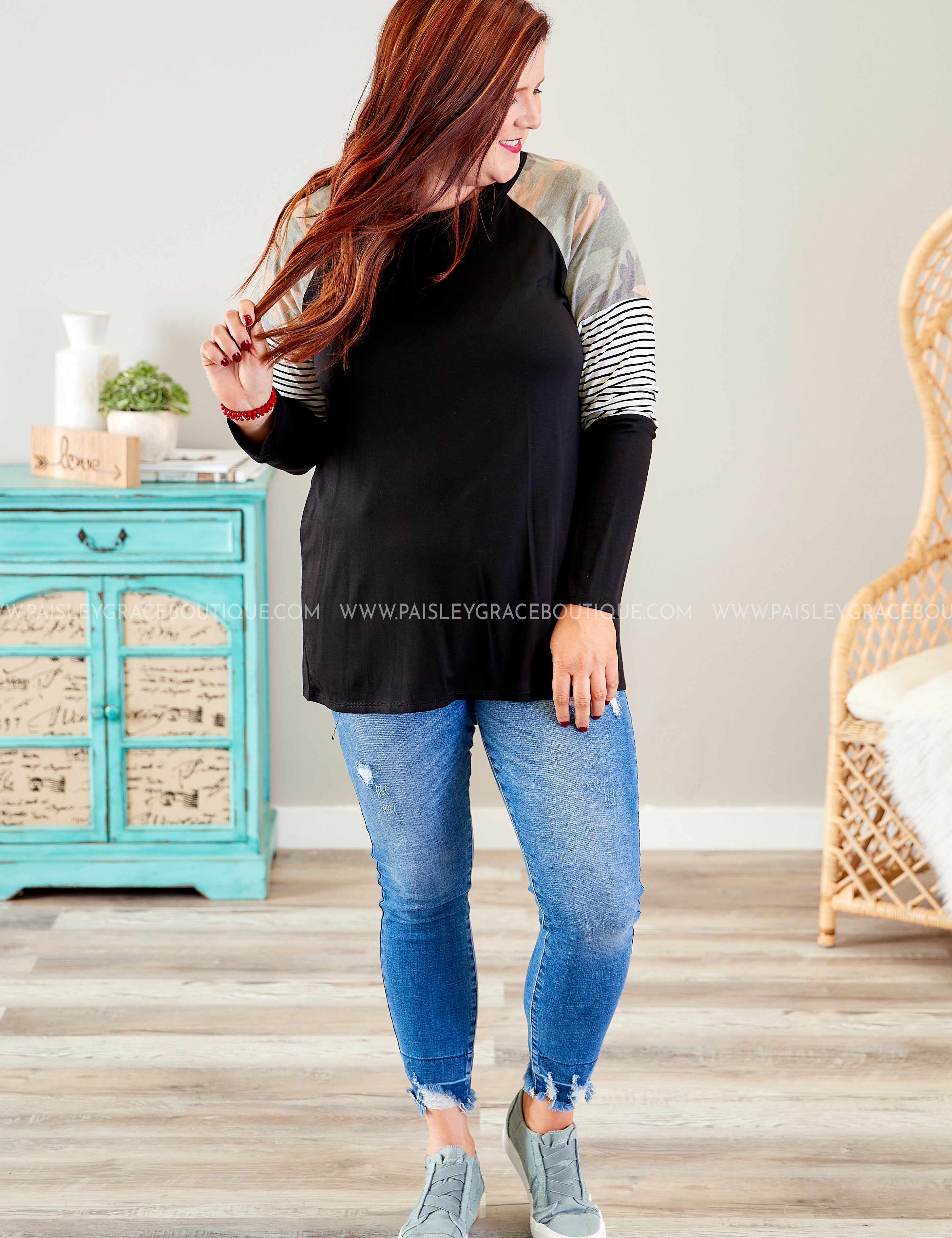 Spotted in Camo Top* LAST ONES FINAL SALE *