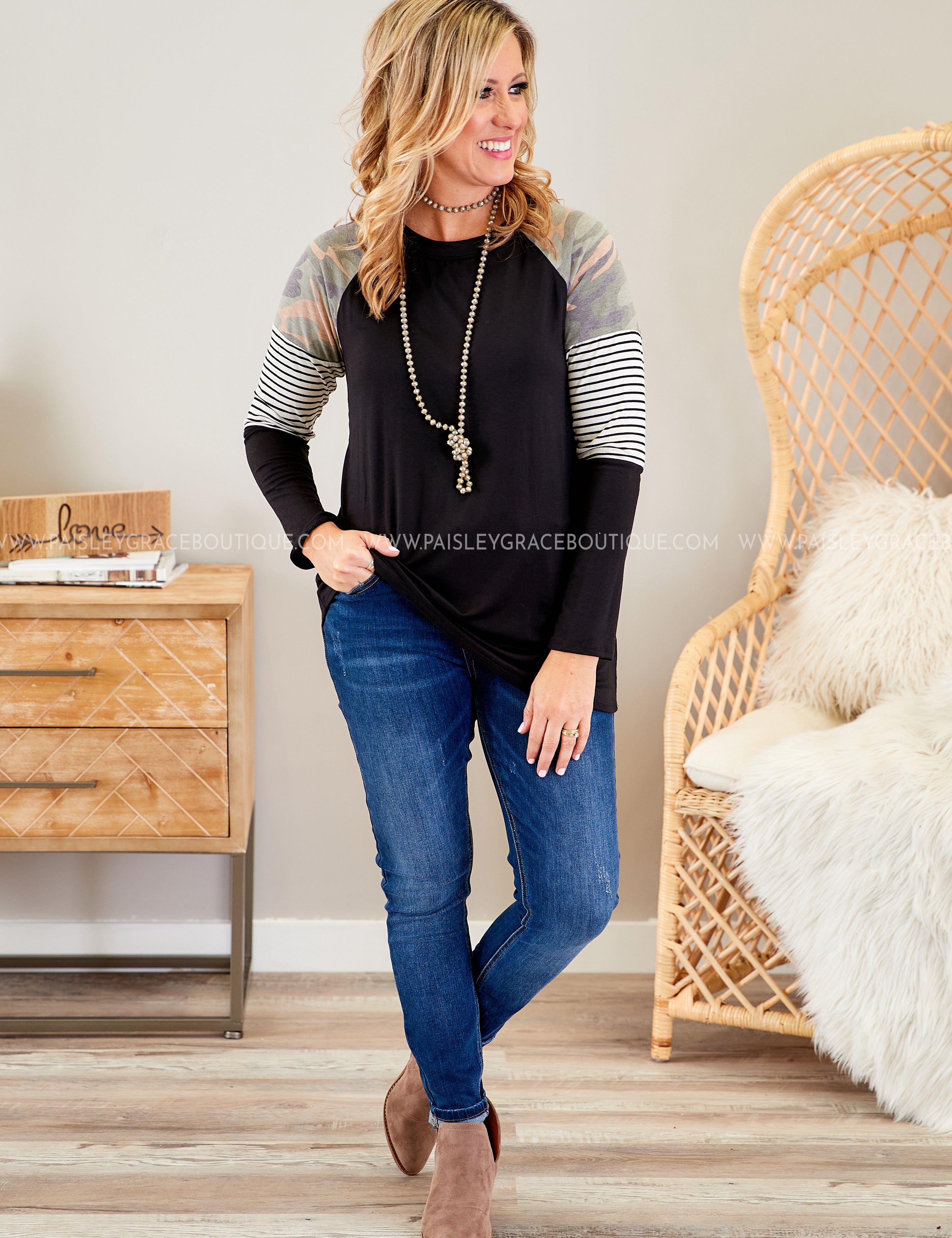 Spotted in Camo Top* LAST ONES FINAL SALE *