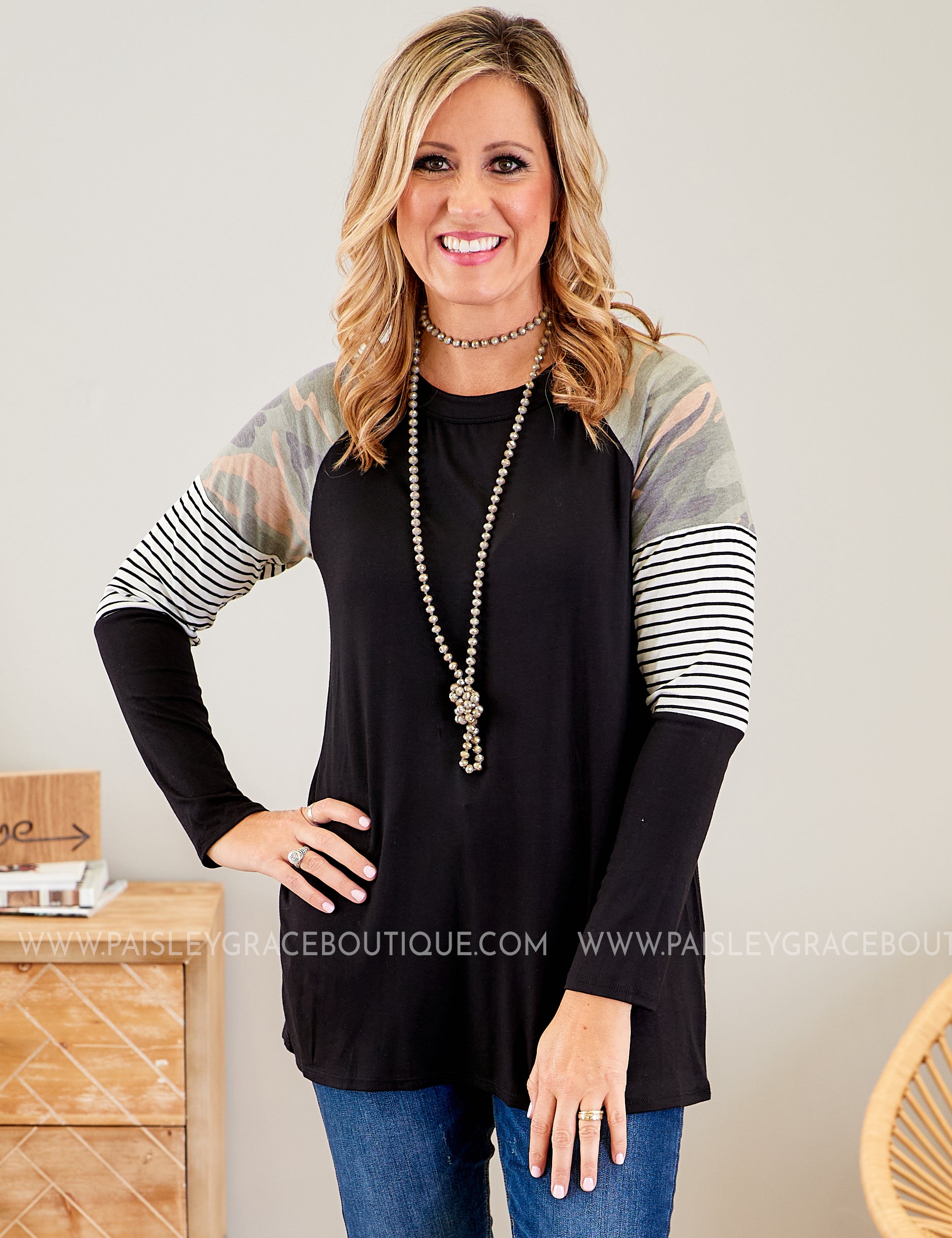 Spotted in Camo Top* LAST ONES FINAL SALE *