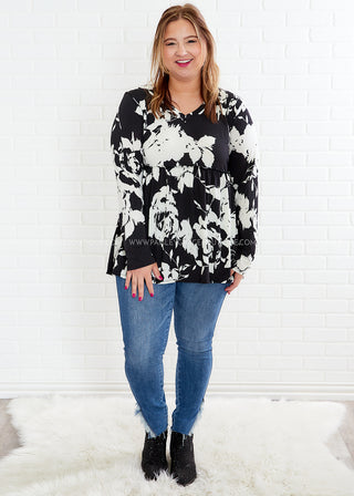 Flirting with Fall Top - Black - FINAL SALE