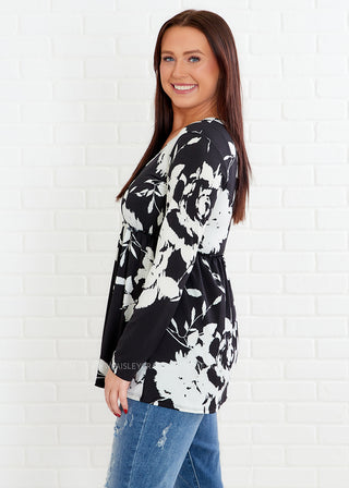 Flirting with Fall Top - Black - FINAL SALE