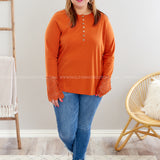 Autumn Day Daze Top - Rust - LAST ONES FINAL SALE