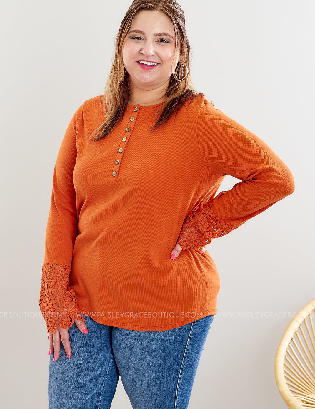 Autumn Day Daze Top - Rust - LAST ONES FINAL SALE